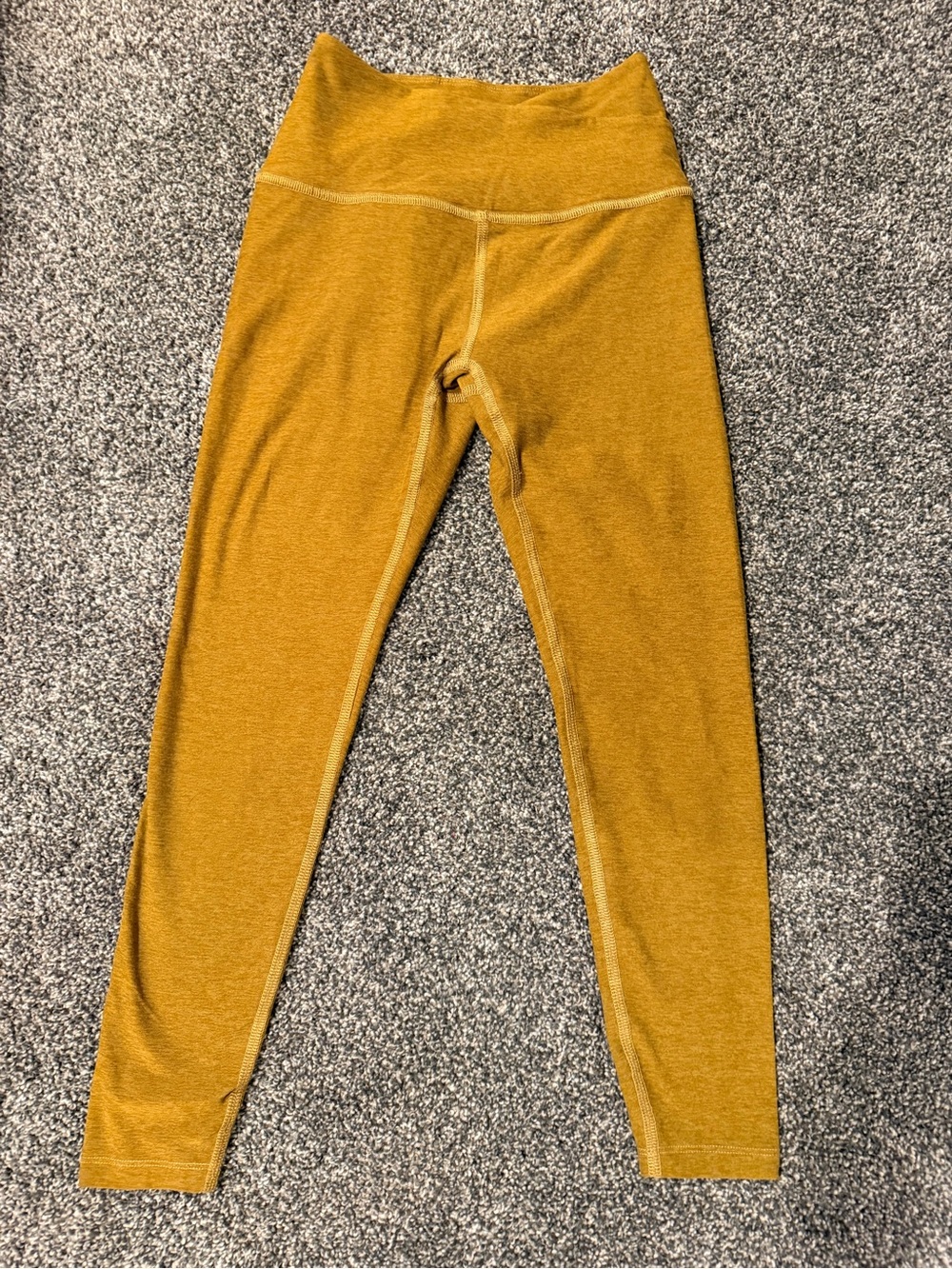 Beyond Yoga Women’s Cropped Crossover Leggings Mustard Yellow Size S